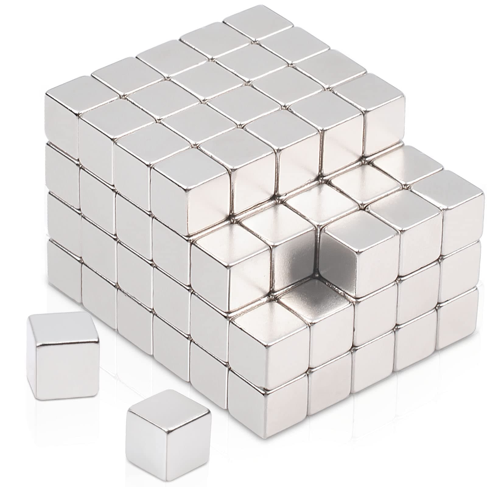 🧲 MIN CI 110 Stück Neodym Magnete Extra Stark, 5x5x5mm Mini Magnete für Magnettafel Kühlschrank