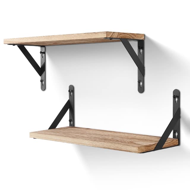 🌟AGM Wandregal Holz 2er Set - Dekorativ & Platzsparend🌟