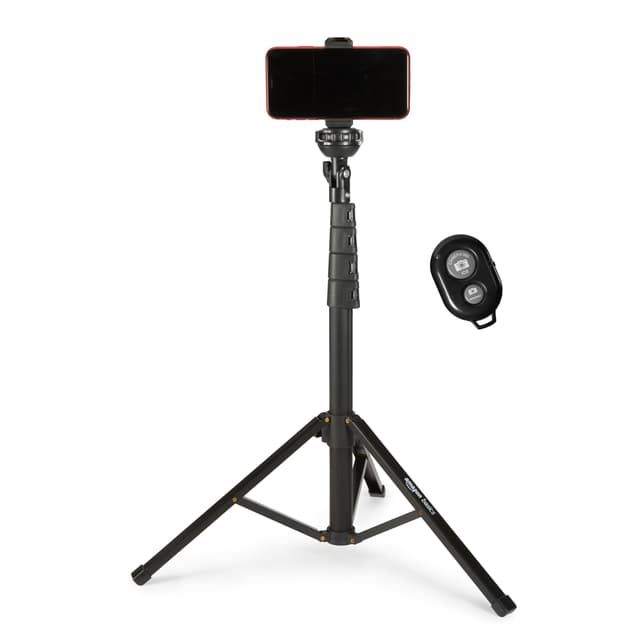 📸 Amazon Basics Stativ für iPhones und Smartphones | Selfiestick und Telefonstativ | Schwarz