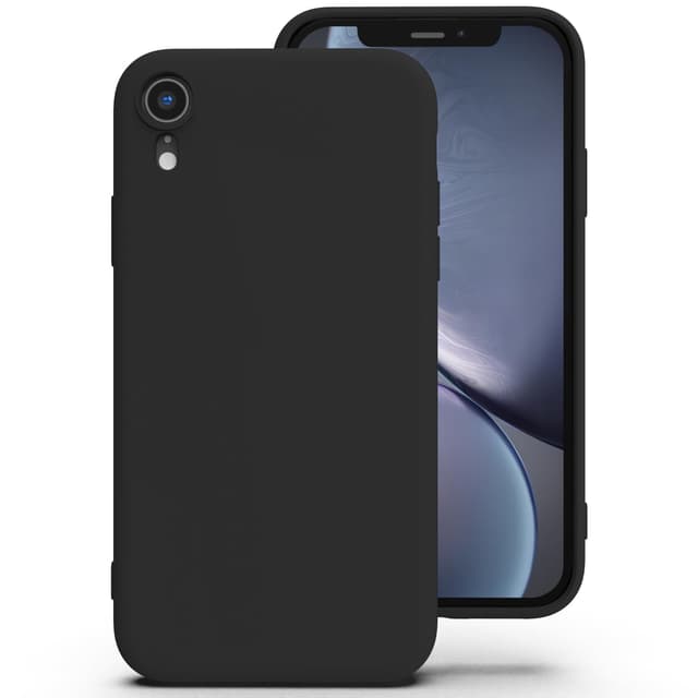 📱 Zuvirelx Glatte Silikon hülle für iPhone XR - Schwarz | Handyhülle Cover Case