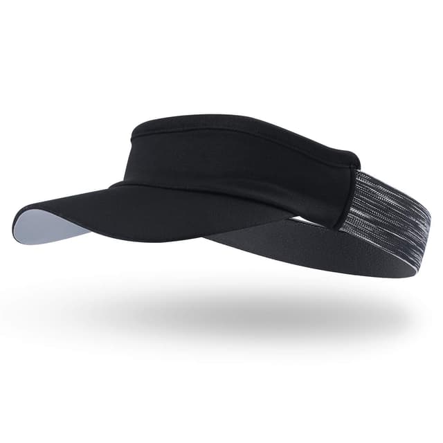 🌞🧢 Arcweg Visor Elastisch Sonnenschild Mit Frottee Stirnband Tragbar Schweißaufnehmbar Sonnenhut Visor Hat Sport Cap Schirm Schwarz