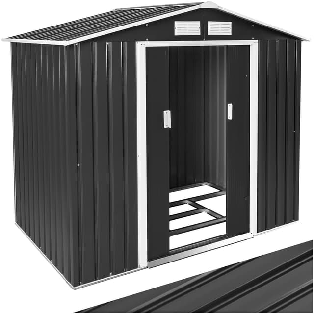 tectake® Metall Gartenhaus mit Satteldach, Geräteschuppen Garten 🏡