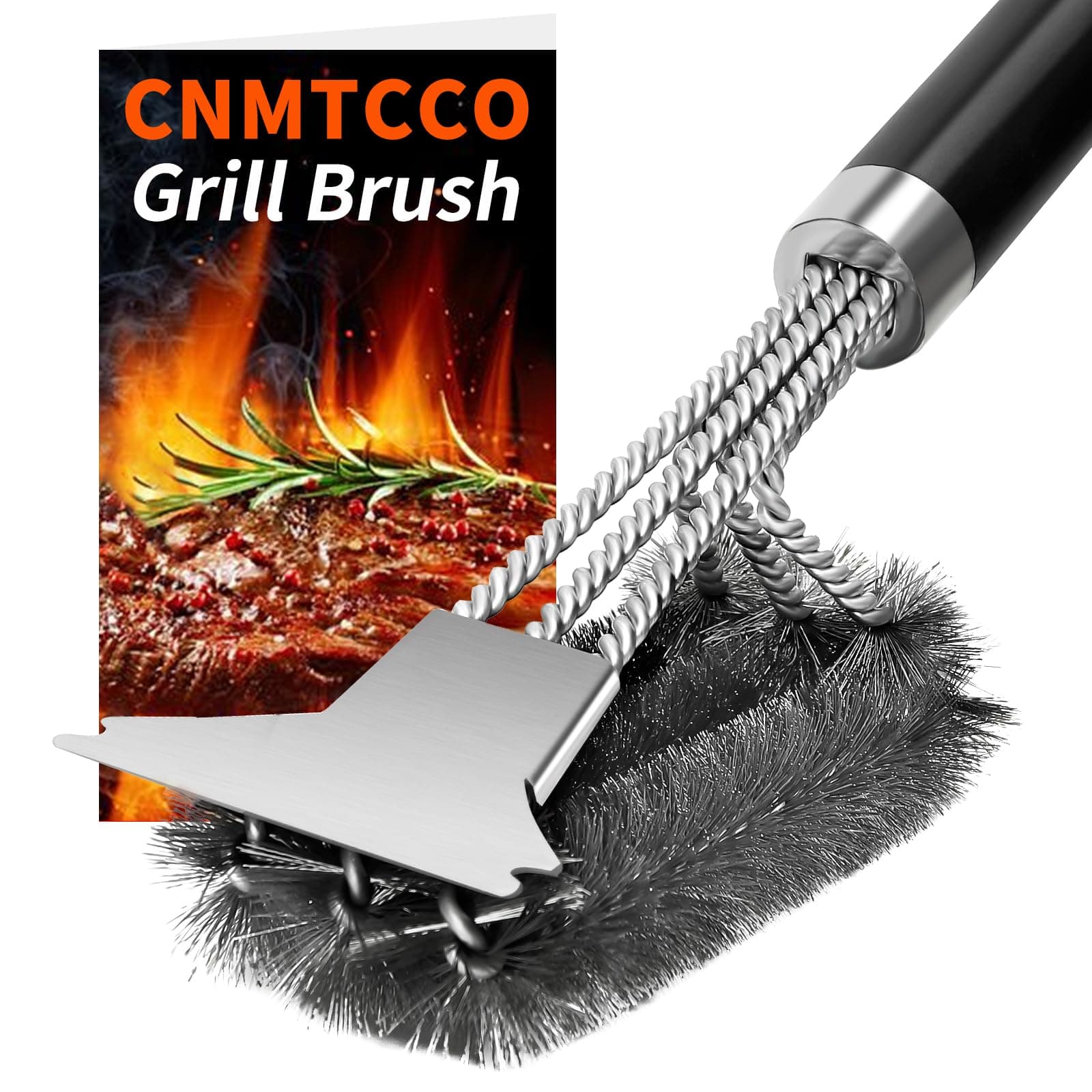 🔥 Grillbürste CNMTCCO 3-in-1 Edelstahl Bürste 🌭🔥