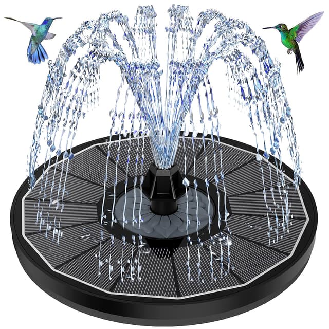 Solar Springbrunnen mit 3.5W Glas Solarpanel, Solar Teichpumpe 2025 Upgrade