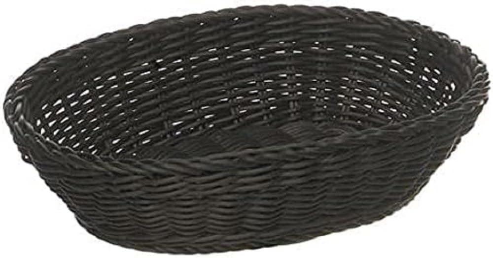 APS Korb oval "PROFI LINE" - Körbchen aus Polypropylen Schwarz 32 x 23 cm