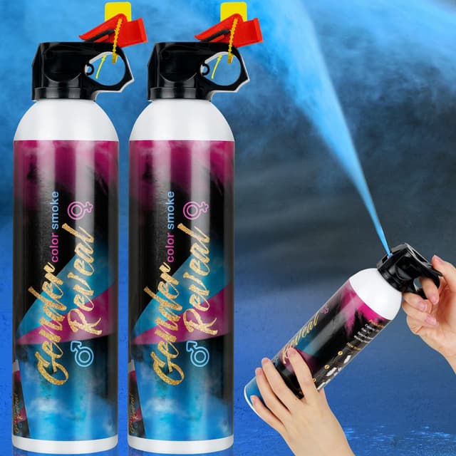 🎉 RISEMART Gender Reveal Konfetti Kanone Poppers - Partyzubehör für Jungen und Mädchen (2 Stück, Blau) 🎊
