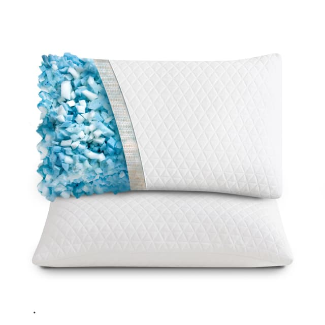 🌙 EGO HOME Kopfkissen 40x80 cm mit zerkleinertem Memory-Schaum 🌟