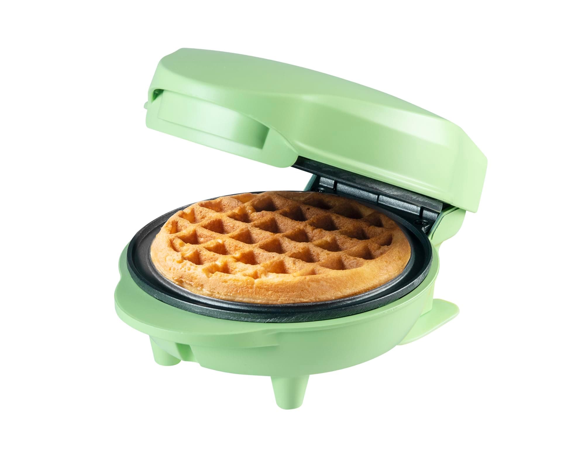 🧇🎉 Bestron Mini-Waffeleisen für klassische Waffeln - Retro Design in Mint Mattiert