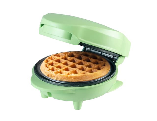 🧇🎉 Bestron Mini-Waffeleisen für klassische Waffeln - Retro Design in Mint Mattiert