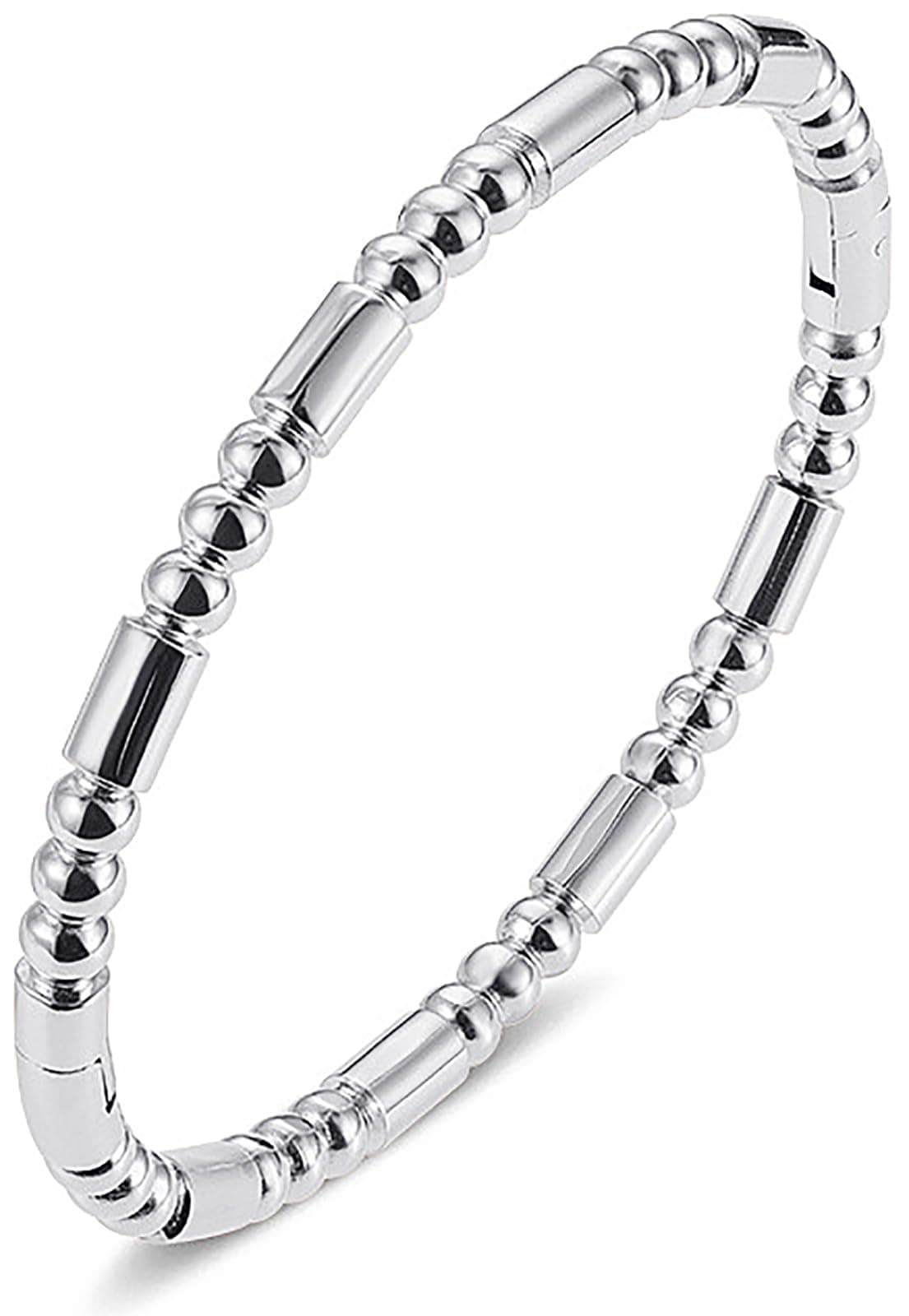 Tidefire Edelstahl Bambus Design Armband Titan Stahl Armband 782 Quadratisch Silber 🌿