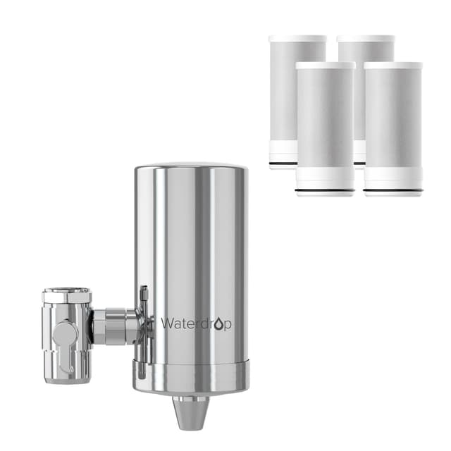 🌊 Waterdrop WD-FC-06 Wasserfilterhahn aus Edelstahl mit Kohleblock-System und 4 Filtern