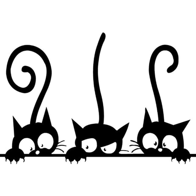 🐱  Dekorative Sticker für Badezimmer Kätzchen Wandaufkleber Set 🏠
