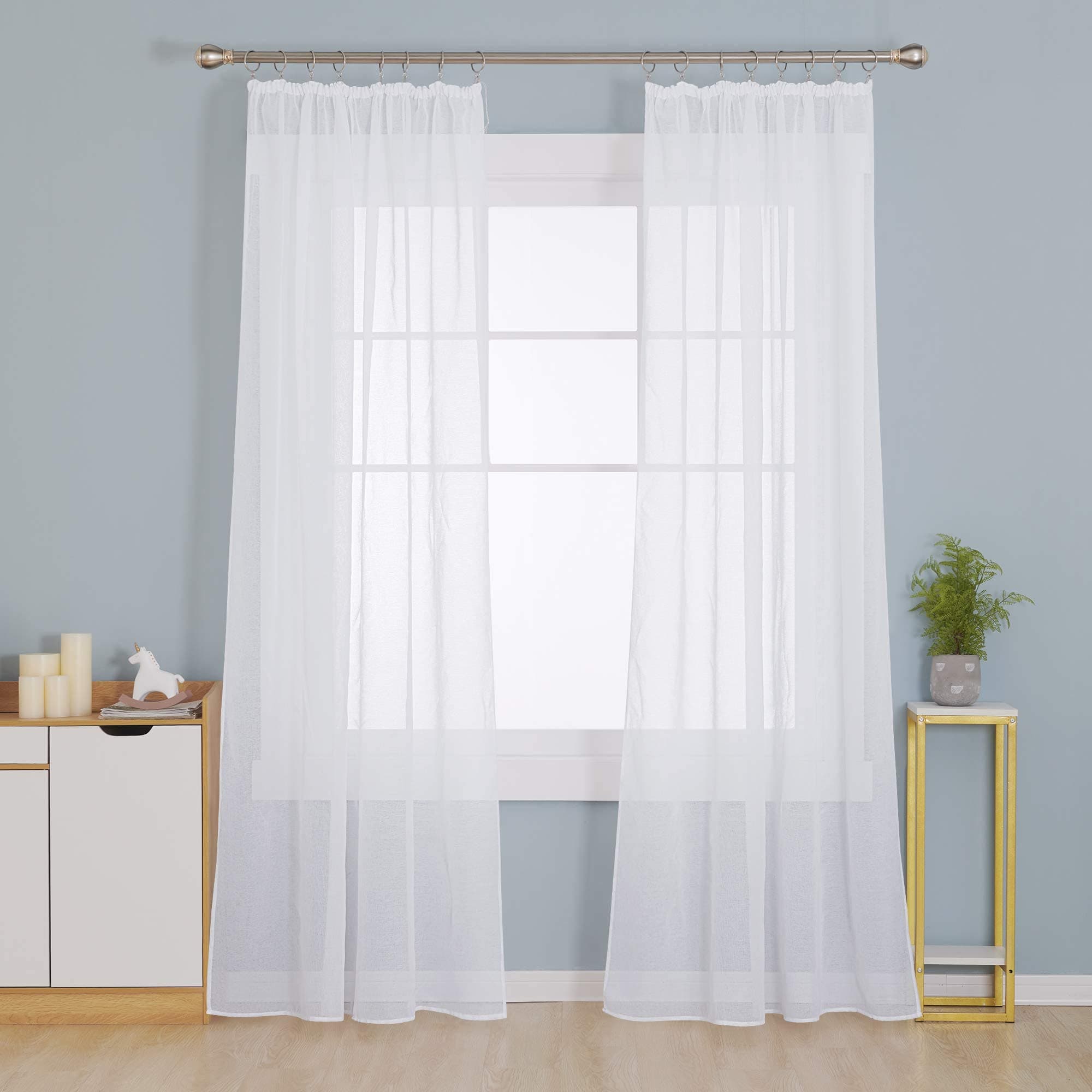 🌟 Deconovo Transparente Gardinen 2er Set 245x140 cm Weiß 🏠