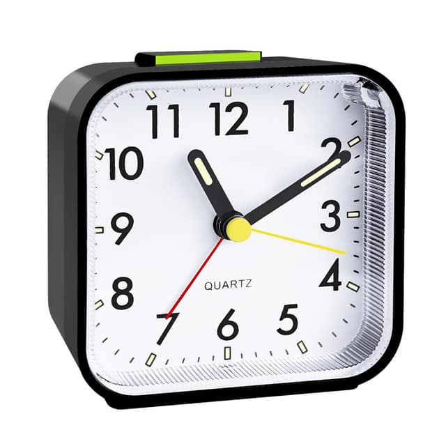 🕰️🔔 CNMTCCO Wecker ohne Ticken mit leuchtendem Display und Schlummerfunktion
