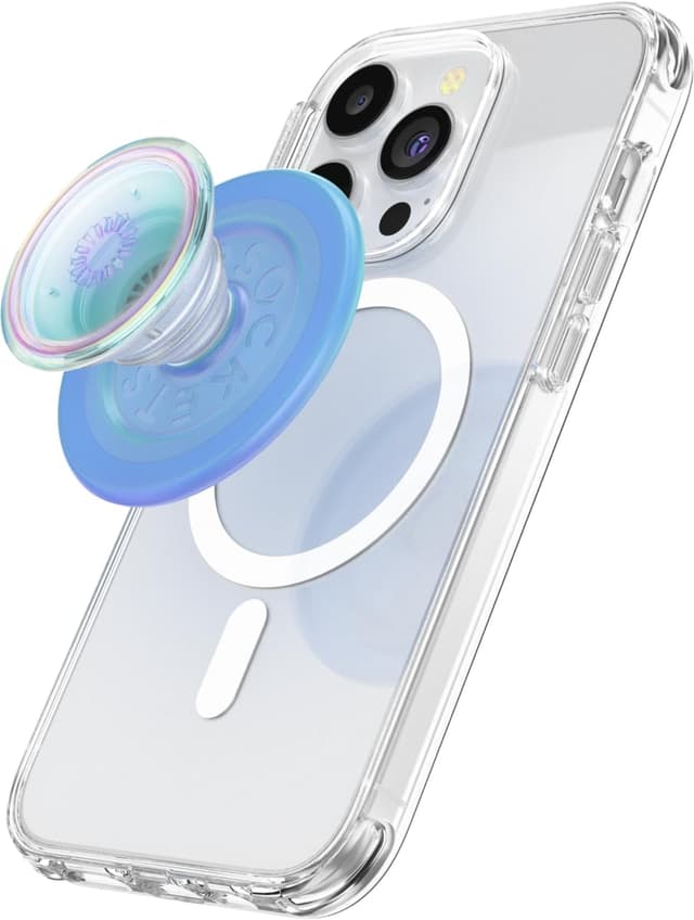 📱 PopSockets runder Telefongriff MagSafe-kompatibel - Opalescent Blue