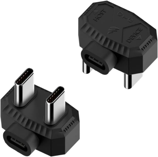 Leehitech 2Pack 180 Grad Winkel USB C Adapter | OTG Funktion | Schnelle Datenübertragung