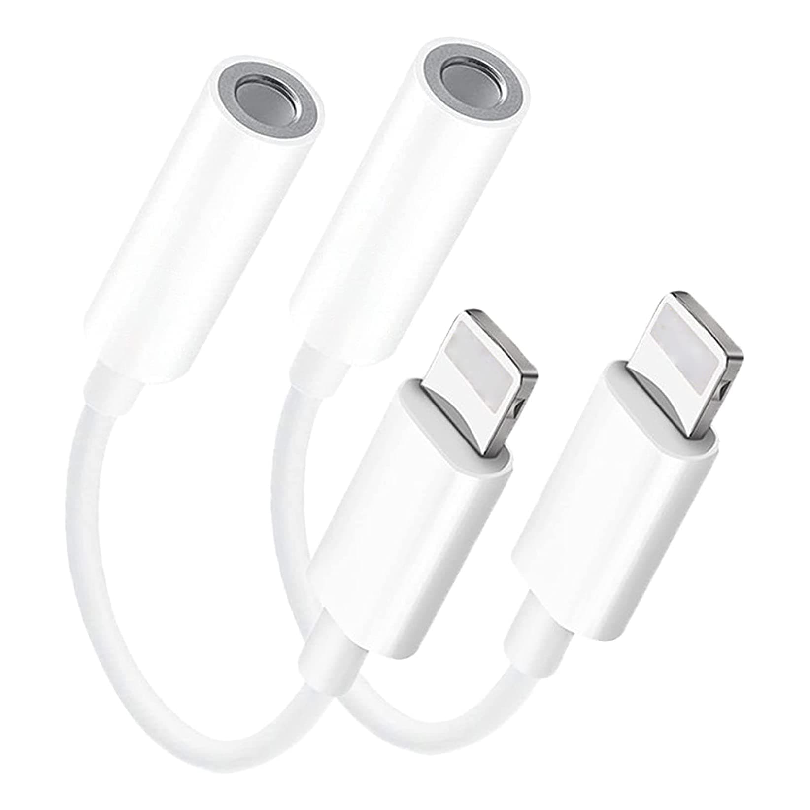 [Apple MFi-Zertifiziert] 2 Pack Adapter iPhone Kopfhörer 🎧 | Lightning auf 3,5‑mm-Kopfhöreranschluss | Aux Audio Klinke Adapter für iPhone 13/12/11/11 Pro | iOS 12+ Unterstützung