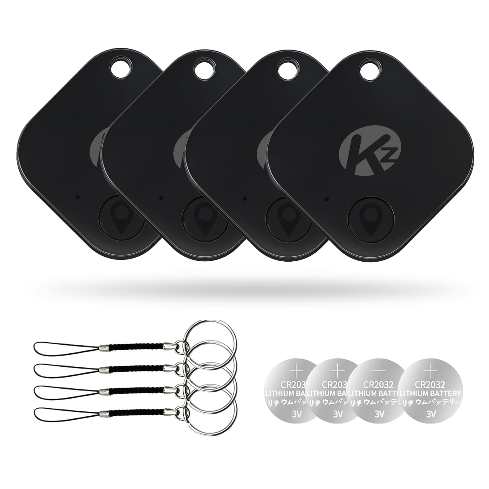 KZO Air Tracker Tag Bluetooth Schlüsselfinder 4 Pack - Schlüssel/Brieftasche/Taschen Finder