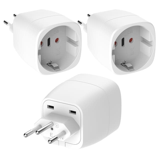 🔌🌍 Oliveria 3 Stück Reiseadapter - DE auf Schweiz Adapter/EU auf Schweiz Reiseadapter - Typ J Steckdosenadapter