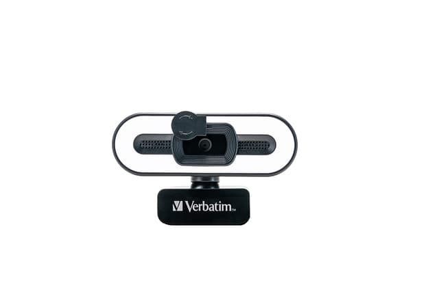 Verbatim Webcam mit Mikrofon und Beleuchtung - Full HD 1080p Autofokus 🎥🔊