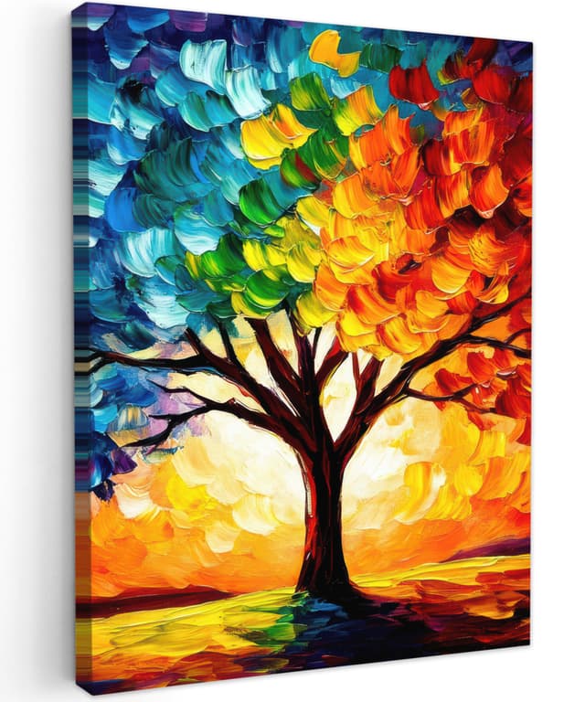 🖼️ MuchoWow© Bilder 50x70 cm - Moderne Wohnzimmer Deko 🌳🌅