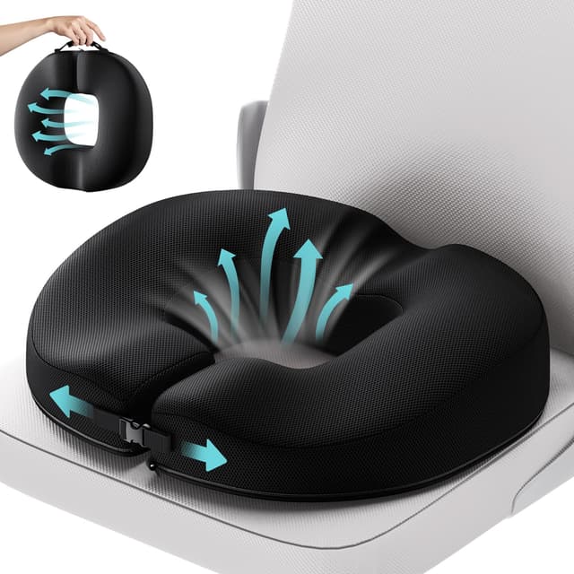 🌟 Benazcap Orthopädisches Sitzkissen - Donut-Kissen für Bürostühle, Autositz und Rollstuhl 🌈