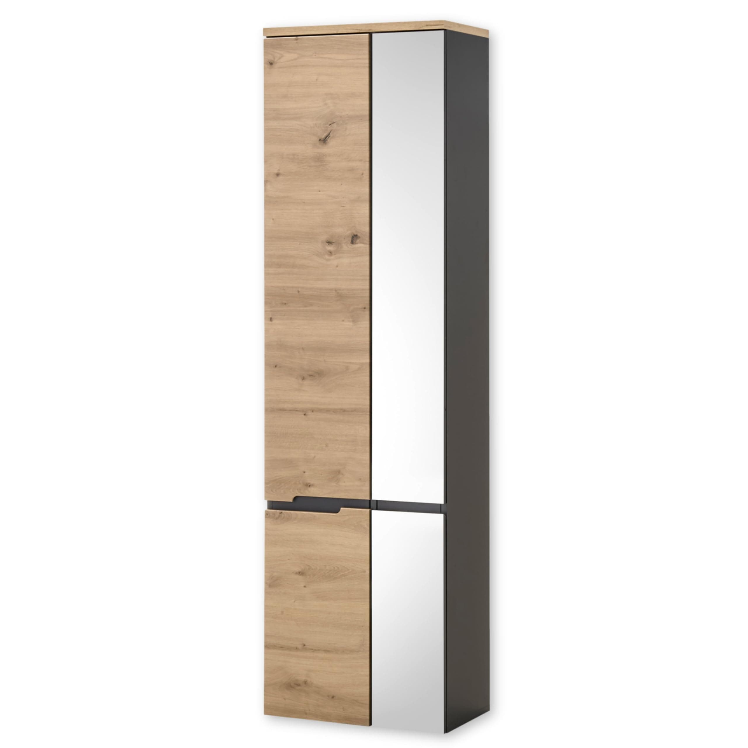 🌟 DEAL DES TAGES: MEMPHIS Badezimmer Hochschrank in Artisan Eiche Optik, Grau 🚿