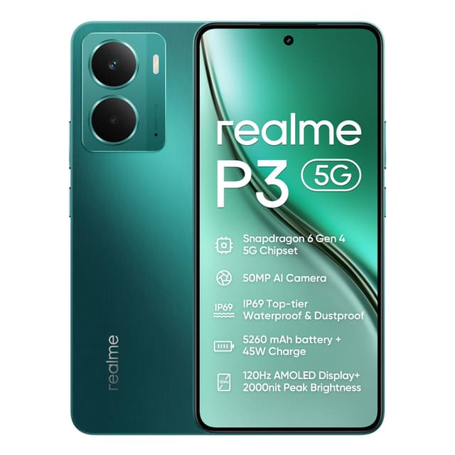 📱 realme P3 5G Smartphone 8+256GB - Grün - Angebot!