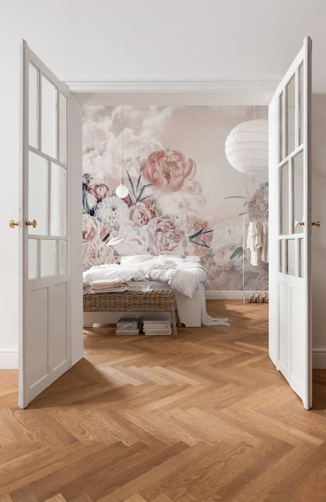 Komar Vlies Fototapete - Blossom Clouds - Größe: 250 x 250 cm 🌹☁️