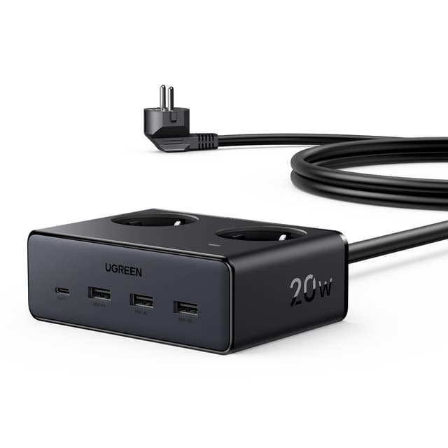 UGREEN Steckdosenleiste mit USB C Mehrfachsteckdose Schalter 6-Fach 20W Schnellladen 🌟