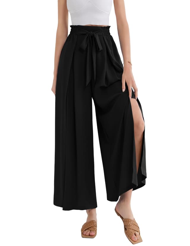 🌟 GRACE KARIN Damen Palazzo Hose Hohe Taille Lounge Hose Mit Taschen 🌺