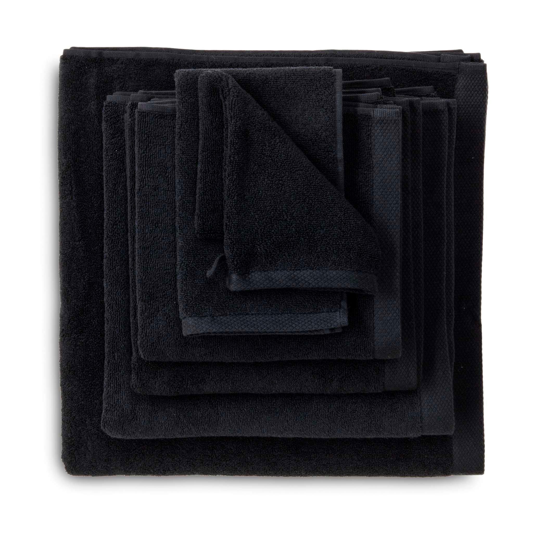 🛁 Heckett Lane Badewaschlappen, Baumwolle, Night Black, 16 x 21 cm, 6er Pack