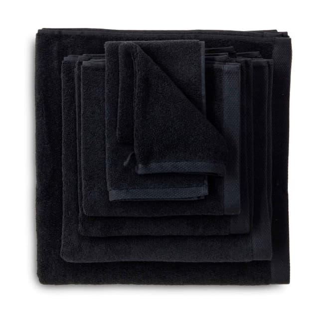 🛁 Heckett Lane Badewaschlappen, Baumwolle, Night Black, 16 x 21 cm, 6er Pack