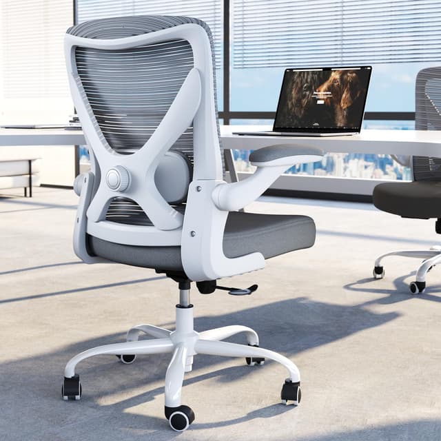 TRALT Ergonomischer Bürostuhl - X-förmiger Computer-Schreibtischstuhl bequem, Gaming-Stuhl, Bürostuhl mit Lendenwirbelstütze, Mesh-Bürostühle, Schreibtischstuhl für Lange Stunden (Grau) 🪑