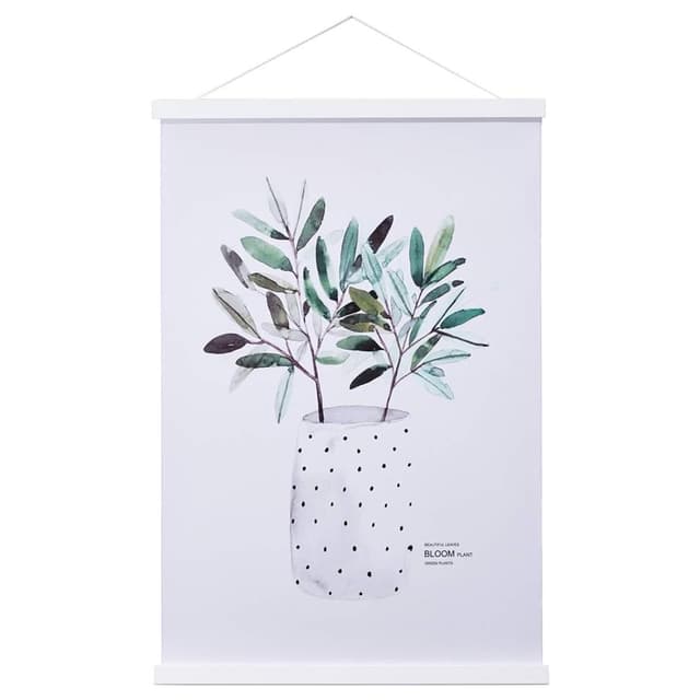 🖼️🔖 Ywlake Posterleiste Posterschiene Magnetische Holz Poster Aufhänger Halter Rahmen - Weiß 25cm