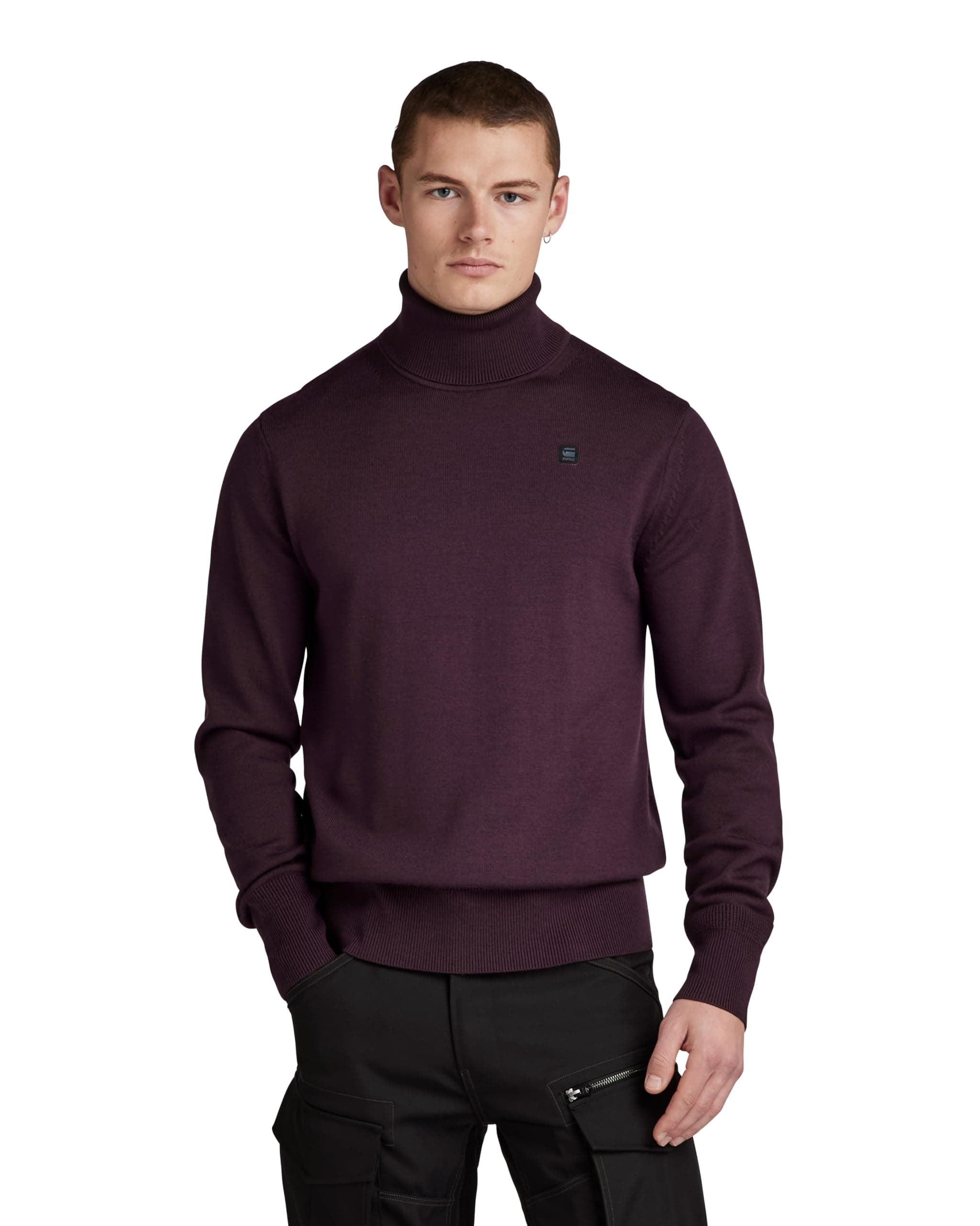 🔥 Super Angebot! G-STAR Herren Premium Core Turtle Knitted Sweater S Purpur