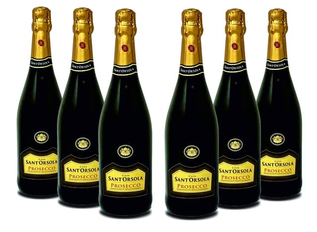 🍾  Angebot: Sant'Orsola Prosecco D.O.C. Extra Dry Schaumwein 6 Flaschen Prosecco 🥂
