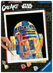 🎨 Ravensburger CreArt 23730 - R2-D2 - Star Wars Malen nach Zahlen Erwachsene 🌟