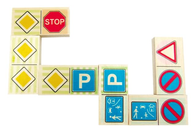 Hess Holzspielzeug 14951 - Domino Spiel aus Holz 🎲🚦🎁
