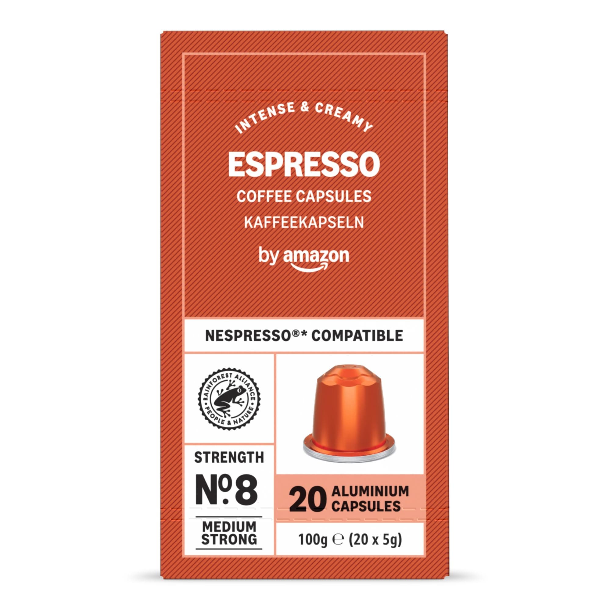 🌿☕ Amazon Espresso-Kaffeekapseln | Nespresso kompatibel | Leicht geröstet | 20 Stück