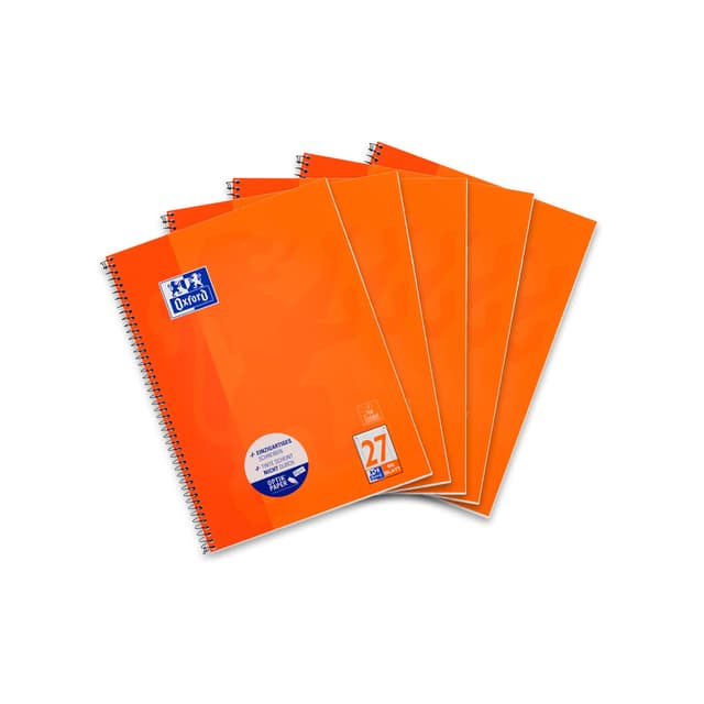 Angebot: Oxford Collegeblock A4, liniert, 80 Blatt, gelocht, orange, 5 Stück 📚🧡