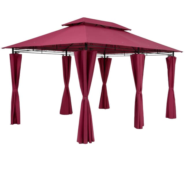 🌞 Casaria® Pavillon Topas 3x4m Metall Wasserabweisend UV-Schutz 50+ 🌿