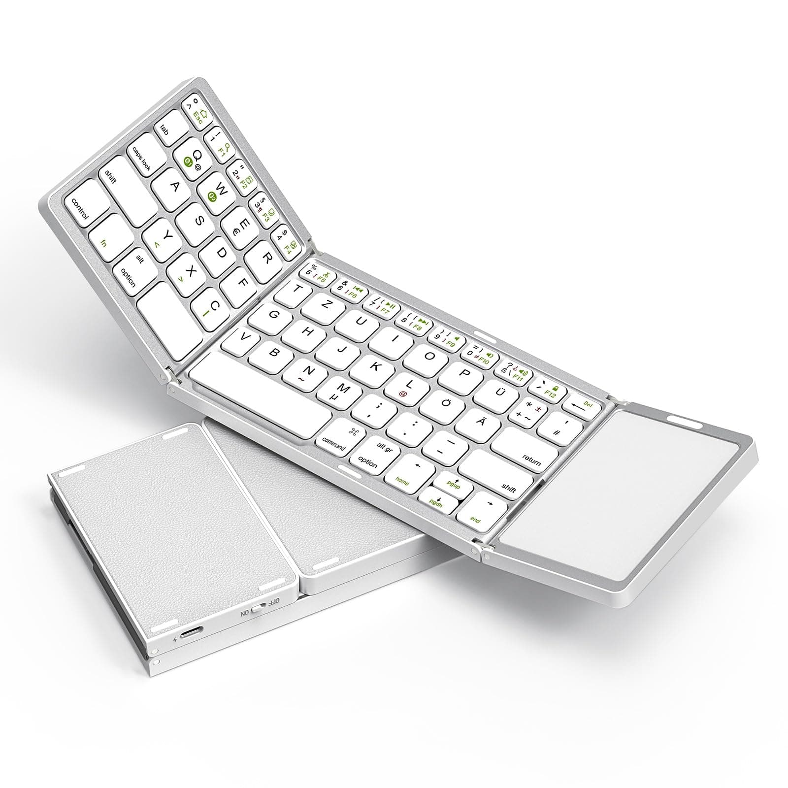 Seenda Faltbare Bluetooth Tastatur mit Touchpad 🌟🔋🔍 - DE QWERTZ Layout