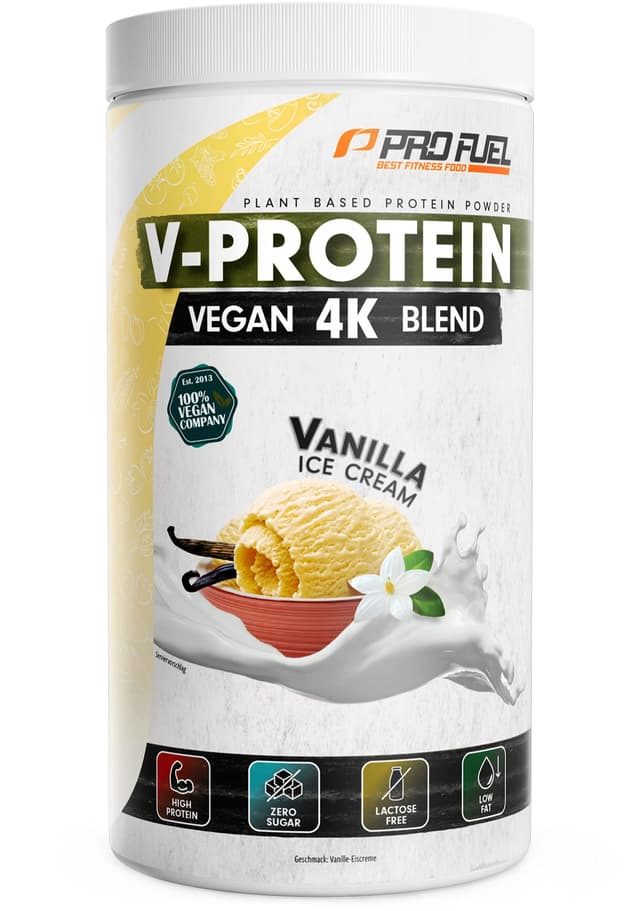 Vegan Protein VANILLE - V-Protein 4K Blend, 750g