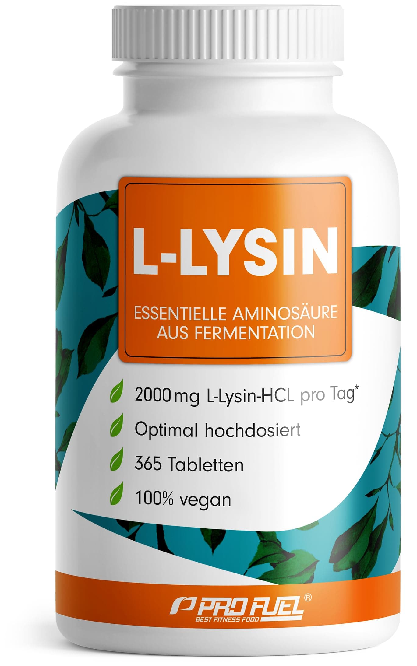 L-Lysin Tabletten 365x - Optimal hochdosiert mit 2000 mg Lysin-HCL pro Tag
