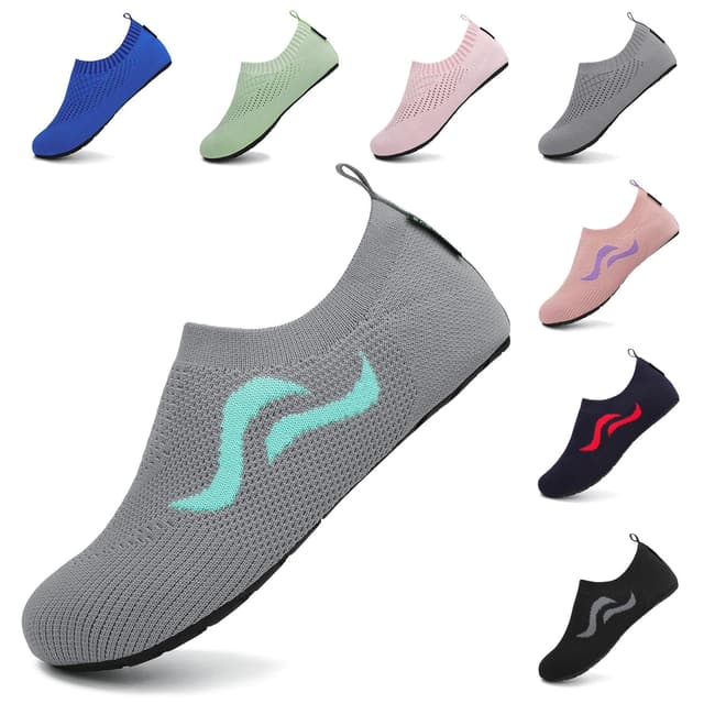 🏖️ SAGUARO Unisex Badeschuhe Herren Schwimmschuhe Damen Schnell Trocken Wasserschuhe Outdoor Aqua Schuhe, 37-47EU 38/39 EU Dunkelgrau - Sonderangebot!