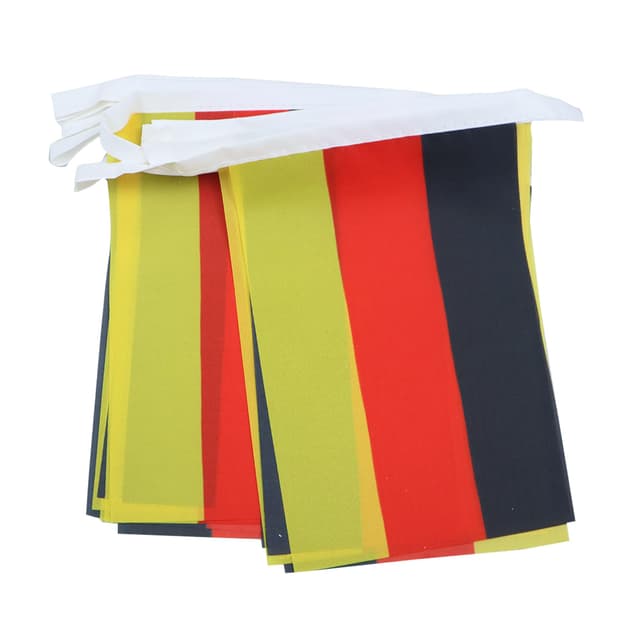 🇩🇪 Fahnenkette Deutschland 6 Meter Mit 20 Flaggen 🚩 - 21x14 cm - Deutsche Girlande Flaggenkette 14 x 21 cm Einzigartig