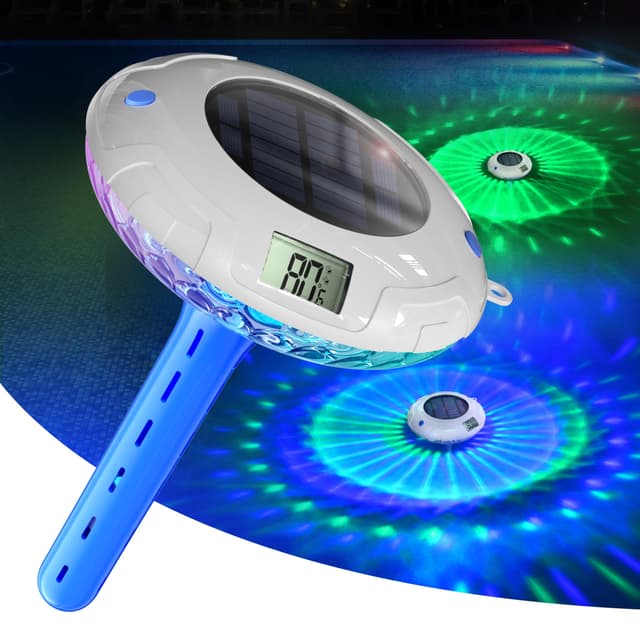 Solar Digital Pool Licht mit Dual LCD Bildschirmen - Magische Unterwasserstimmung! 🌊