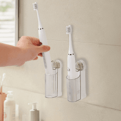 🌟ALULU 2 Stück Elektrische Zahnbürstenhalter Saugnapf - Deal des Tages! 🦷