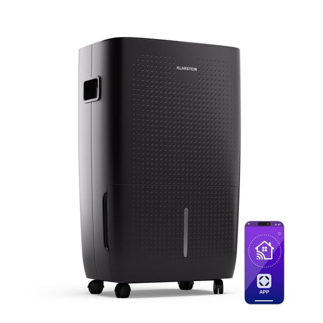 🌬️🌧️ Klarstein Luftentfeuchter Elektrisch bis 65m² | Smart Dehumidifier mit WLAN IoT App 📱 | 60 L Kapazität Anthrazit